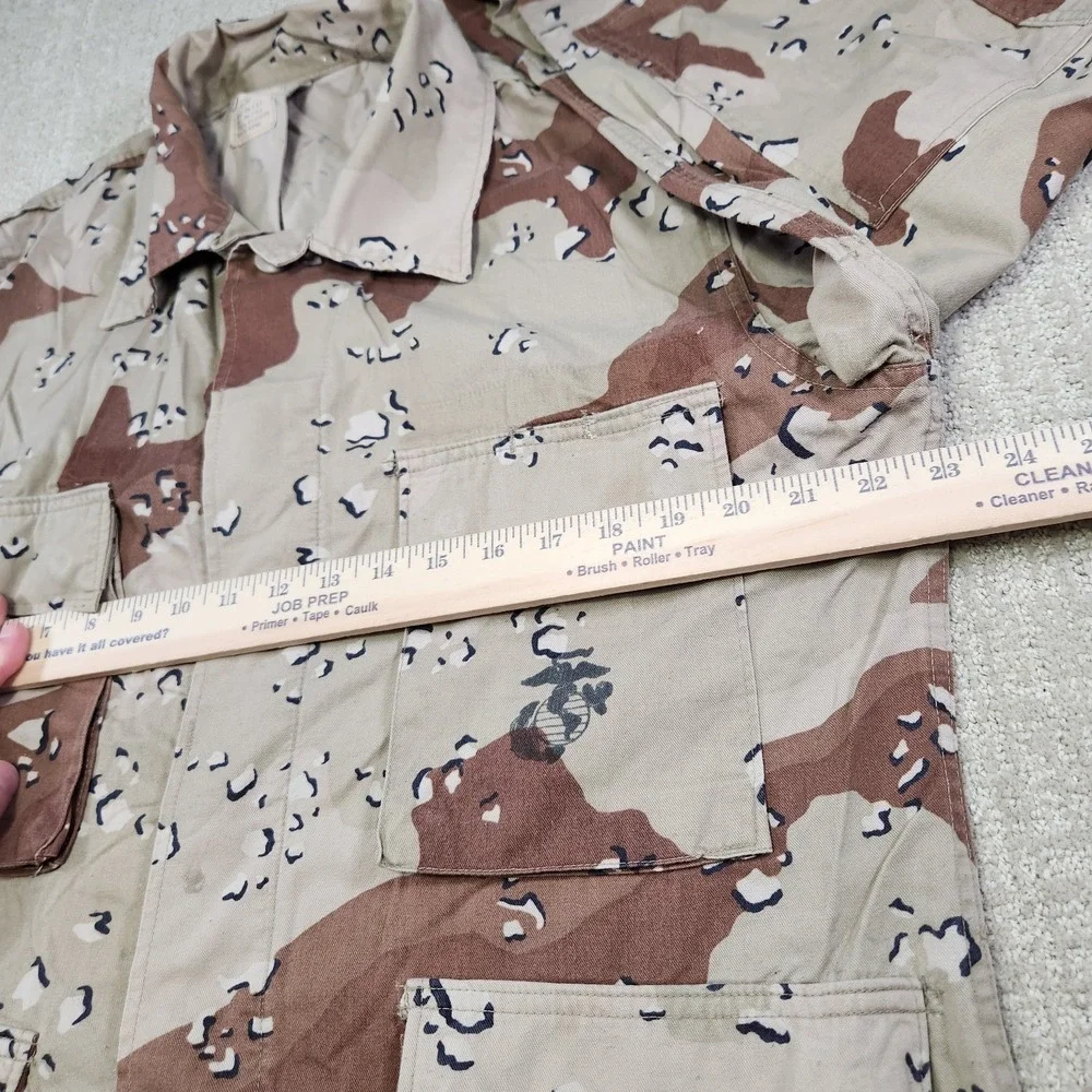 Vintage US Military Desert Camo Jacket Men Medium Short Coat Choclate Chip Marin
